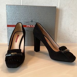 Prada Fringe Suede Pump